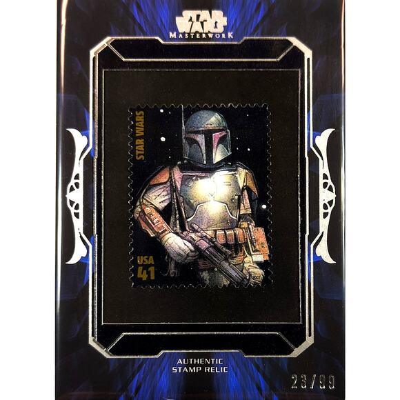 Star Wars 2015 Masterwork BOBA FETT Authentic Stamp Relic 23/99, See Pics/Descr. - Picture 1 of 4